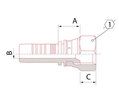 X SERIES: Hose -08 X BSP F -08