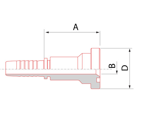 X SERIES: Hose -10 X KOM. FLANGE -10