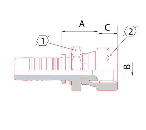 X SERIES: Hose -04 X JIS F -04