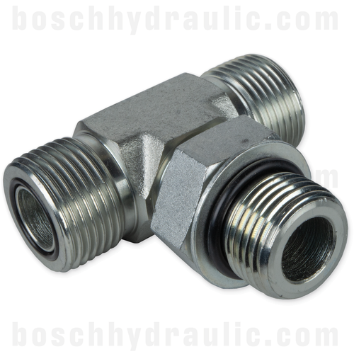 -04 ORB ADJUSTABLE MALE X -04 ORFS MALE BRANCH TEE
