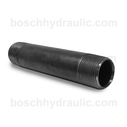 Black Pipe NPT -16 X NPT -16 Long Nipple; 6 in