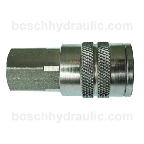 Industiral 3/8 Coupler X 3/8 NPT M Steel