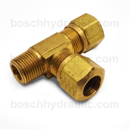 BRASS NPT M -02 X DOT COMP -04, RUN TEE