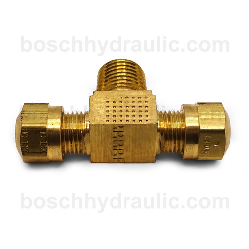 BRASS NPT M -12 X DOT NYLON COMP -12, BRANCH TEE