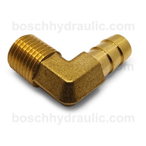 BRASS NPT M -04 X STEM -06; 90° ELBOW