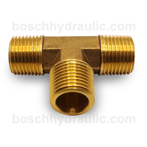 Brass NPT M -08 X NPT M -08, Equal Tee