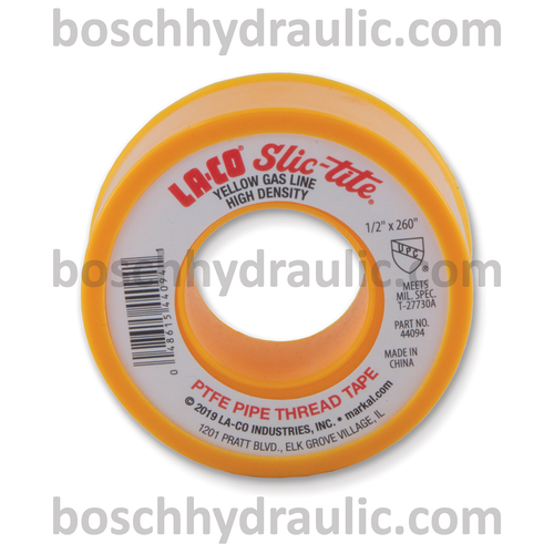 LA-CO Slic-tite Yellow Gas Line PTFE Pipe Thread Tape - 1/2"