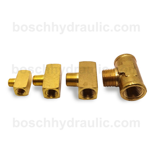 Brass NPT M -04 X NPT F -04, Branch Tee