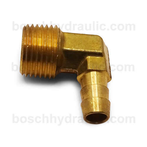 BRASS NPT M -08 X STEM -12; 90° ELBOW
