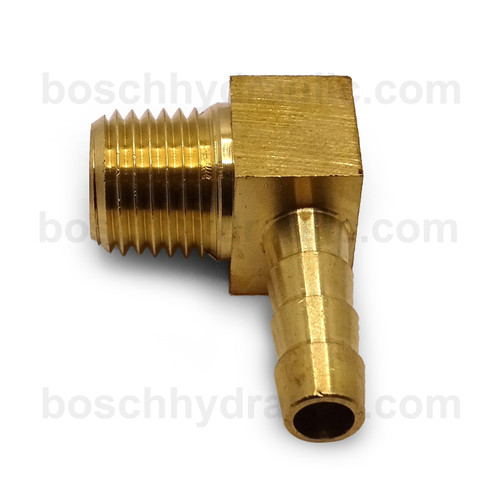 BRASS NPT M -02 X STEM -05; 90° ELBOW