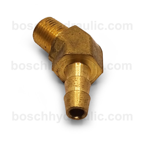 BRASS NPT M -04 X STEM -06; 45° ELBOW