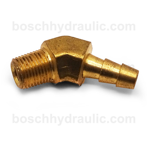 BRASS NPT M -04 X STEM -04; 45° ELBOW