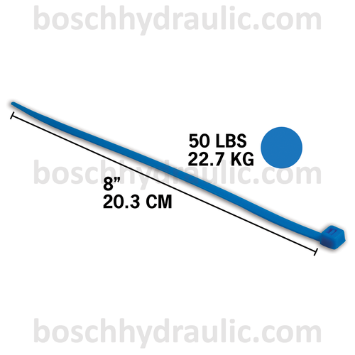 8" FLUORESCENT NYLON CABLE TIES 50 LBS - 100 PACK