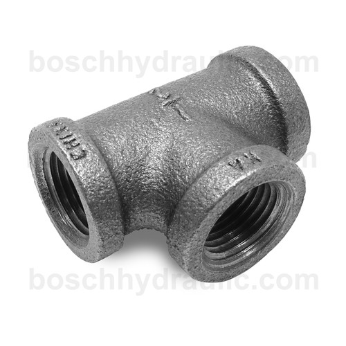 Black Pipe NPT F -08 X NPT F -08, Branch Tee