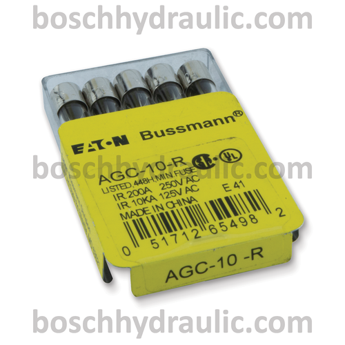 AGC Glass Fuse, 10 Amp, Pack of 5