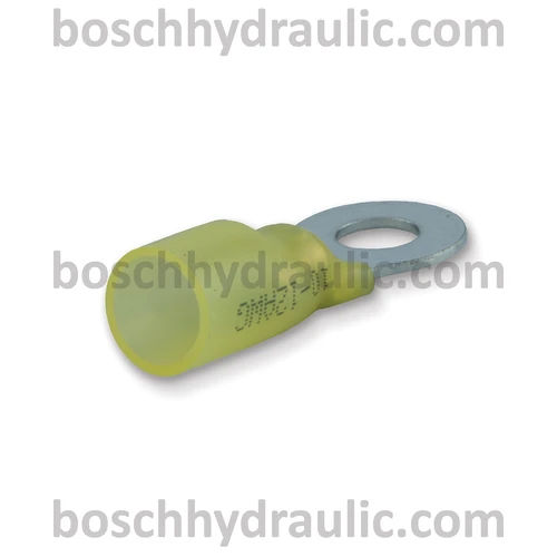 12-10 AWG 1/4" HEAT SHRINK RING CONNECTORS - YELLOW - PACK OF 25