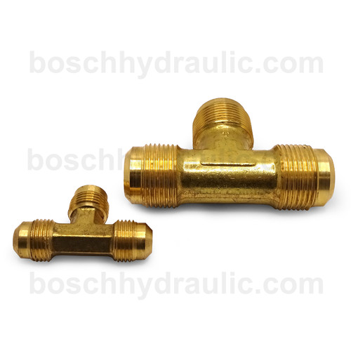 BRASS SAE 45 M -06 X SAE 45 M -04, UNION TEE