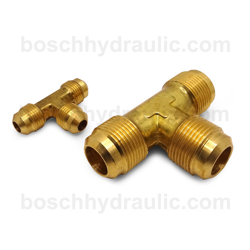 BRASS SAE 45 M -10 X SAE 45 M -06, UNION TEE