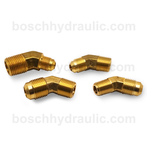 BRASS NPT M -04 X SAE 45 M -06; 45° ELBOW