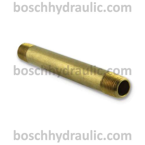 Brass NPT -02 X NPT -02 Long Nipple; 3 in