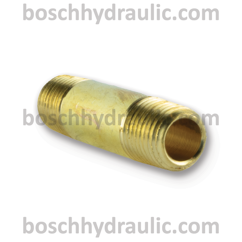 Brass NPT -04 X NPT -04 Long Nipple; 2 in Brass NPT -04 X NPT -04 Long Nipple; 2 in