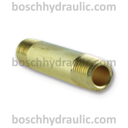 Brass NPT -04 X NPT -04 Long Nipple; 2.5 in Brass NPT -04 X NPT -04 Long Nipple; 2.5 in