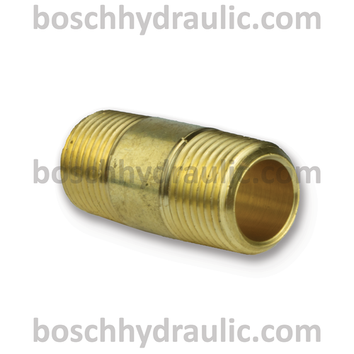 Brass NPT -06 X NPT -06 Long Nipple; 1.5 in