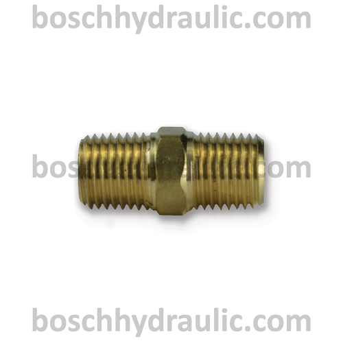Brass NPT -04 X NPT -04 Hex Nipple