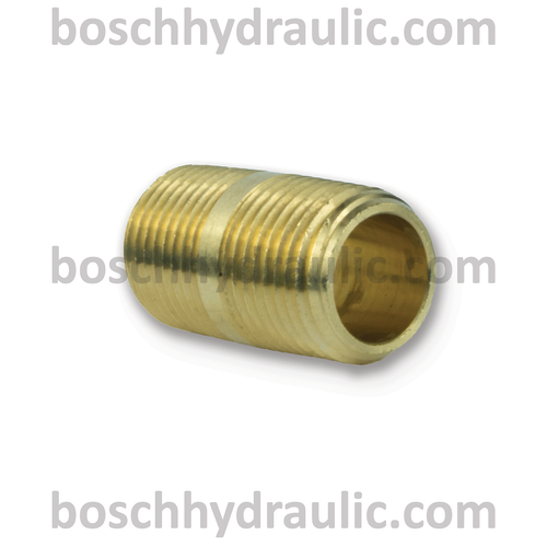 Brass NPT -08 X NPT -08 Long Nipple; 1.5 in Brass NPT -08 X NPT -08 Long Nipple; 1.5 in