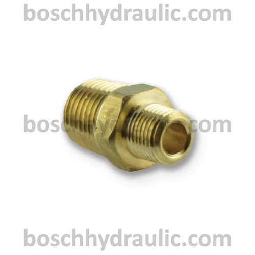 Brass NPT -04 X NPT -02 Hex Nipple Brass NPT -04 X NPT -02 Hex Nipple