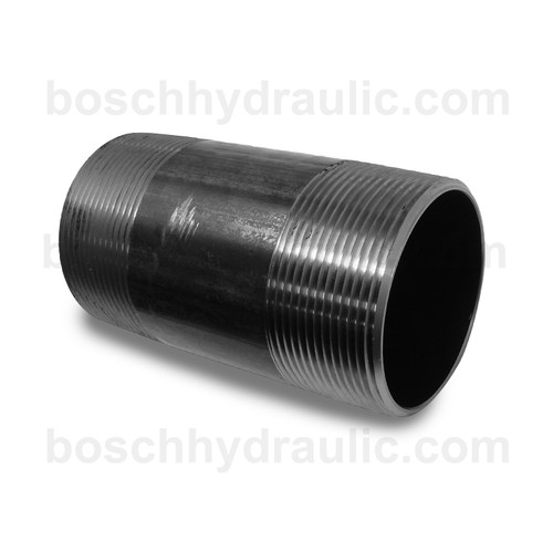 Black Pipe NPT -48 X NPT -48 Long Nipple; 6 in