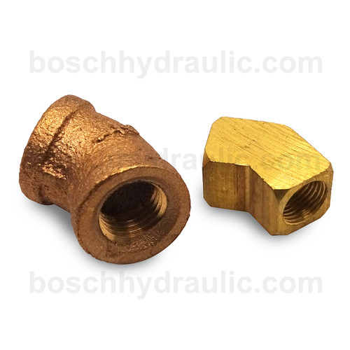 Brass NPT F -12 X NPT F -12; 45° Elbow
