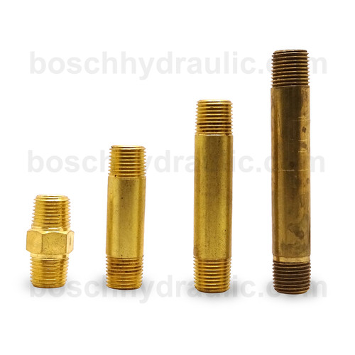 Brass NPT -02 X NPT -02 Long Nipple; 4 in