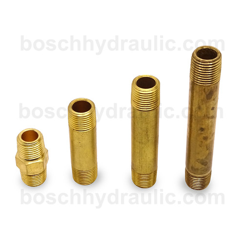 Brass NPT -02 X NPT -02 Long Nipple; 4 in