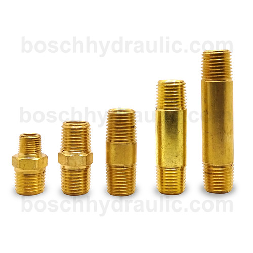 Brass NPT -04 X NPT -04 Long Nipple; 5.5 in