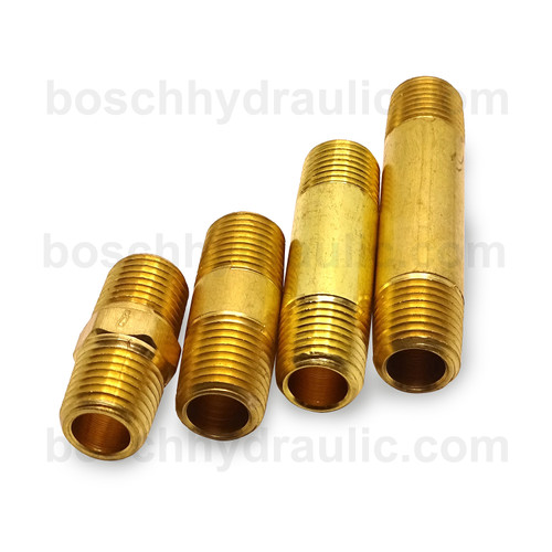 Brass NPT -04 X NPT -04 Long Nipple; 8 in