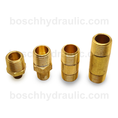 Brass NPT -06 X NPT -06 Long Nipple; 3.5 in