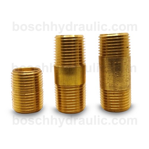 Brass NPT -08 X NPT -08 Long Nipple; 5.5 in Brass NPT -08 X NPT -08 Long Nipple; 5.5 in