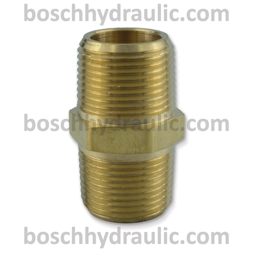 Brass NPT -12 X NPT -12 Long Nipple; 4 in
