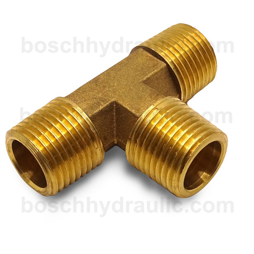 Brass NPT M -02 X NPT M -02, Equal Tee