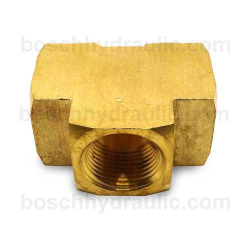 Brass NPT F -20 X NPT F -12, Branch Tee