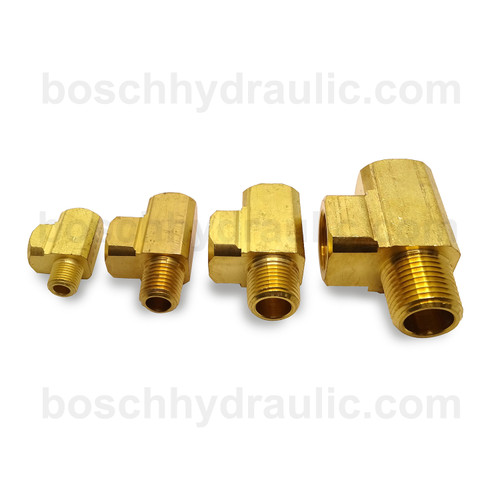 Brass NPT M -02 X NPT F -02, Run Tee