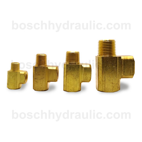 Brass NPT M -08 X NPT F -08, Run Tee
