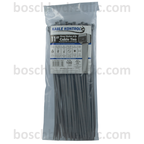 11" SILVER NYLON CABLE TIES 50 LBS - 100 PACK