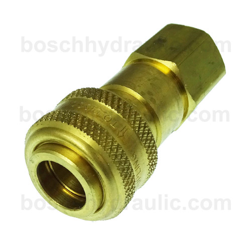 Industrial 3/8 Auto Coupler X 1/2 NPT F Brass