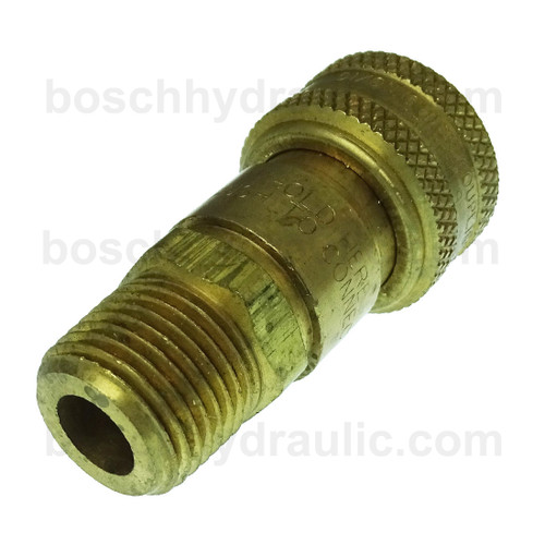 Industrial 3/8 Auto Coupler X 1/2 NPT M Brass