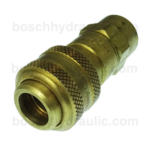 Industrial 1/2 Auto Coupler X 3/8 NPT F Brass