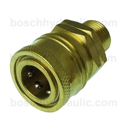 Pressure Wash 3/8 Coupler X 3/8 NPT M Brass