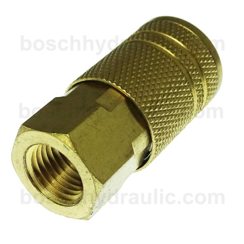 Industrial 1/4 Auto Coupler X 1/4 NPT F Brass