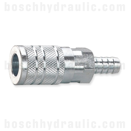 INDUSTRIAL 1/4 AUTO COUPLER X 3/8 HOSE BARB STEEL